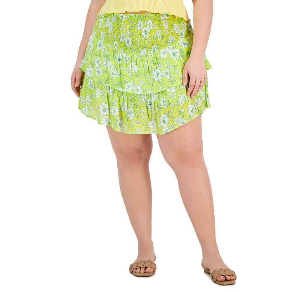 商品FULL CIRCLE TRENDS|Trendy Plus Size Smocked Mini Skort,价格¥40,第1张图片