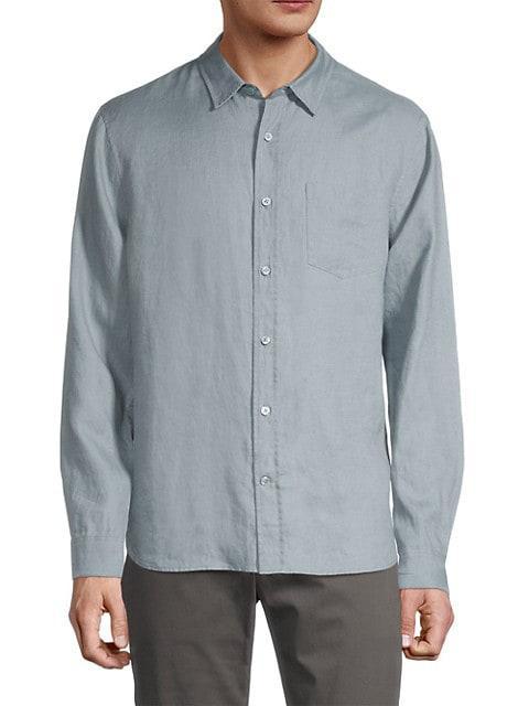 商品Vince|Linen Long-Sleeve Button-Up Shirt,价格¥1611,第5张图片详细描述