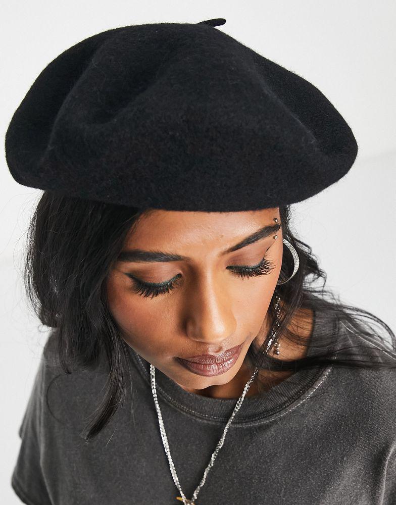 商品Topshop|Topshop berret in black,价格¥106,第4张图片详细描述
