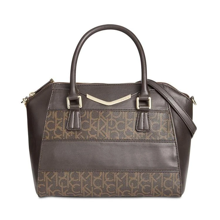 商品Calvin Klein|Small Signature Satchel,价格¥560,第1张图片