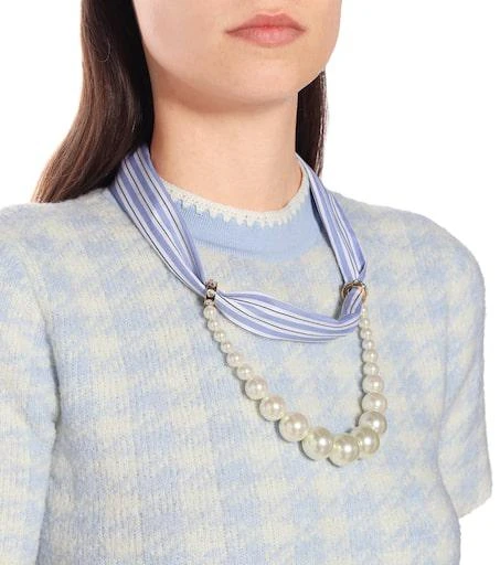 商品Miu Miu|Faux-pearl scarf necklace,价格¥5195,第3张图片详细描述