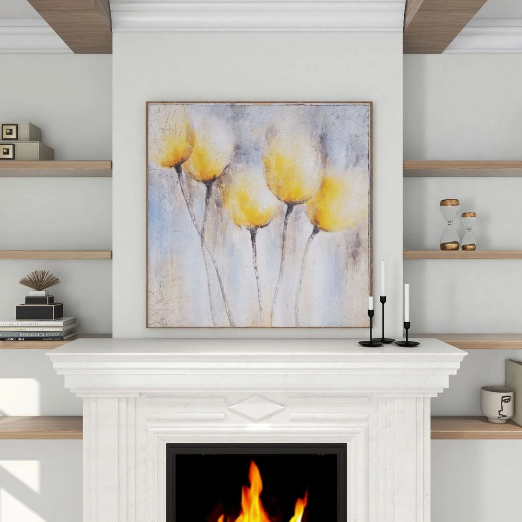 商品Gild Design House|Sunny Blooms, Hand Painted Canvas,价格¥3173,第4张图片详细描述