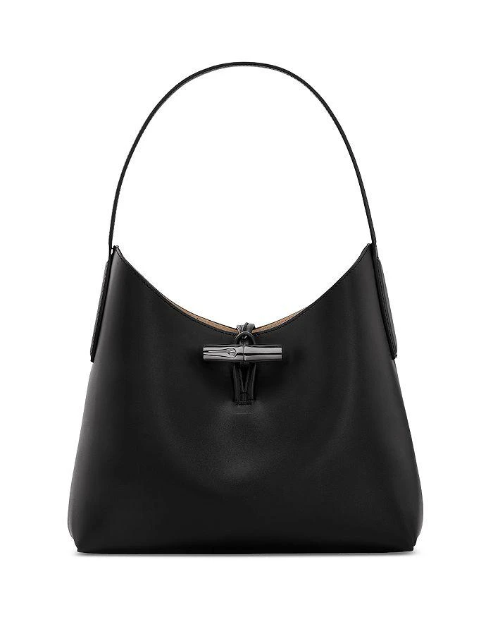 商品Longchamp|Roseau Leather Box Hobo,价格¥3601,第1张图片