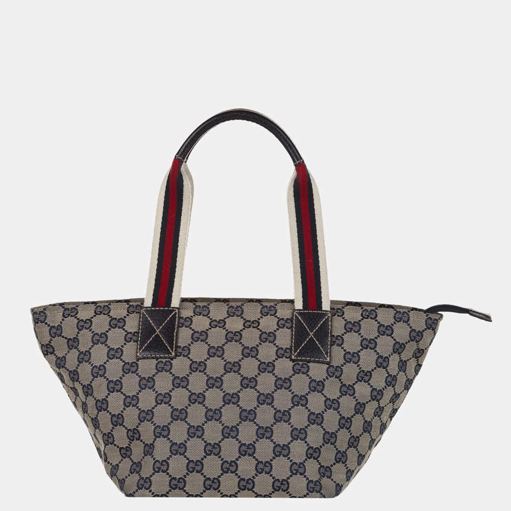 商品[二手商品] Gucci|Gucci Brown/Multicolor GG Canvas Web Handbag,价格¥4119,第5张图片详细描述