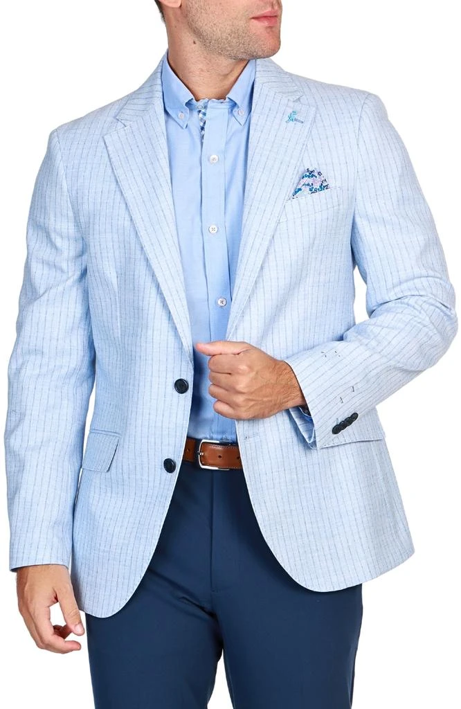 商品TailorByrd|French Blue Striped Sport Coat,价格¥796,第1张图片