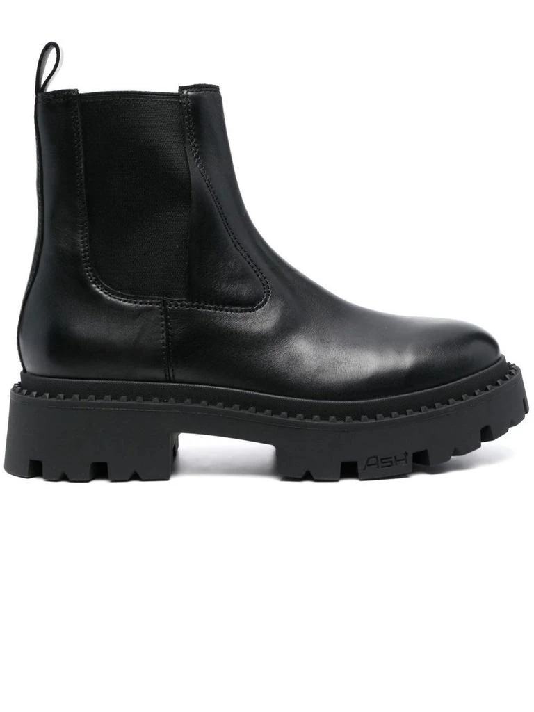 商品Ash|Black Calf Leather Genesis Ankle Boots,价格¥1197,第1张图片