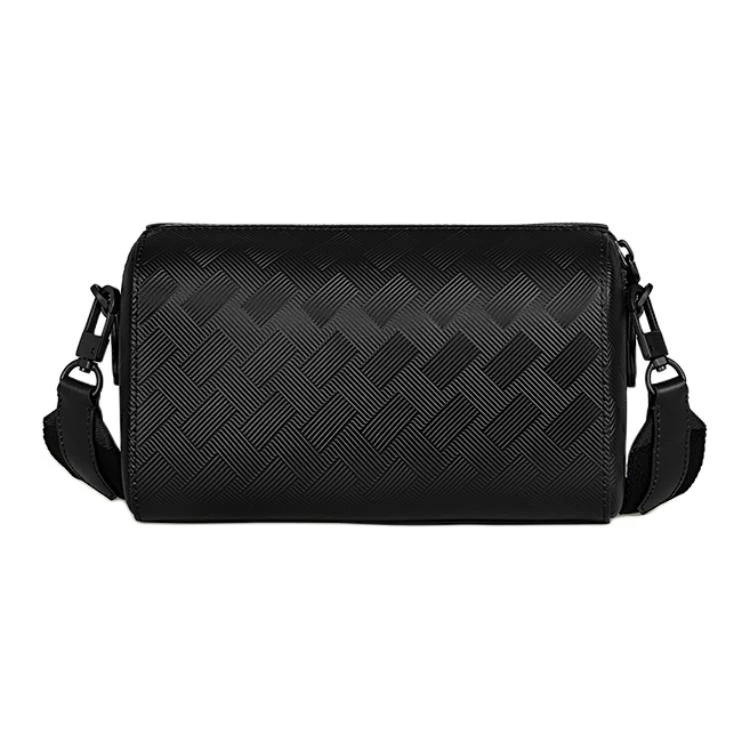 商品[国内直发] MontBlanc|万宝龙 风尚3.0系列 品牌标志拉链开合 牛皮革 斜挎单肩包 男女同款情侣款 黑色,价格¥8779,第3张图片详细描述