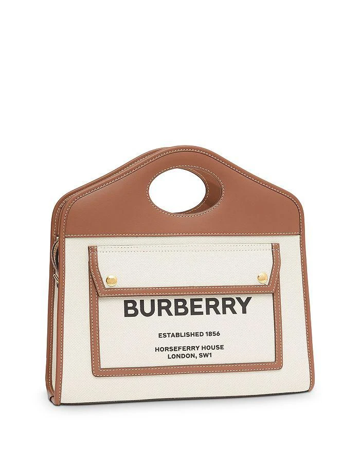 商品Burberry|Small Leather Pocket Tote Bag,价格¥14155,第4张图片详细描述