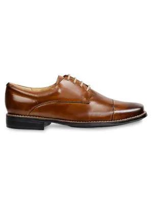 商品Sandro Moscoloni|​Maxwell Leather Cap Toe Derby Shoes,价格¥968,第3张图片详细描述