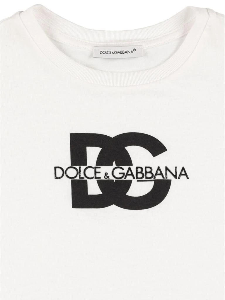 商品Dolce & Gabbana|Logo印花棉质平纹针织T恤,价格¥1180,第2张图片详细描述