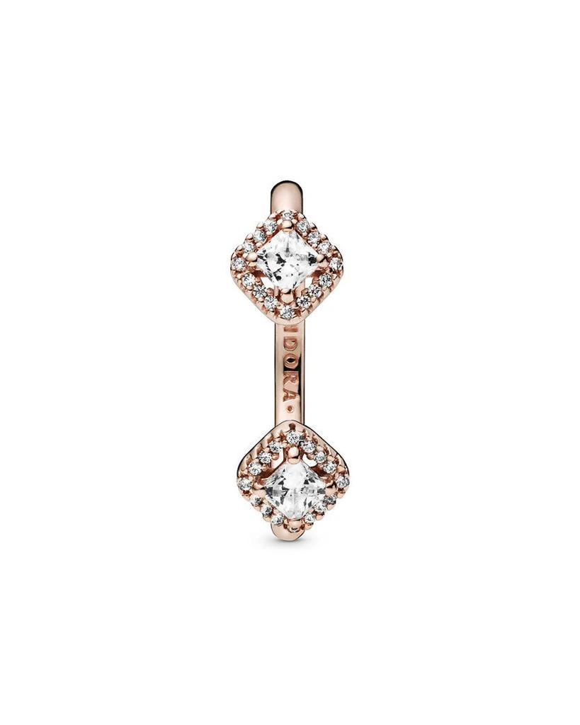 商品PANDORA|Pandora Rose 14K Rose Gold Plated Square Sparkle Open CZ Ring,价格¥318,第2张图片详细描述