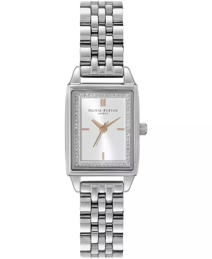 商品Olivia Burton|Women's Quartz Silver-Tone Stainless Steel Bracelet Watch 25.5mm x 20.5mm,价格¥1288,第1张图片