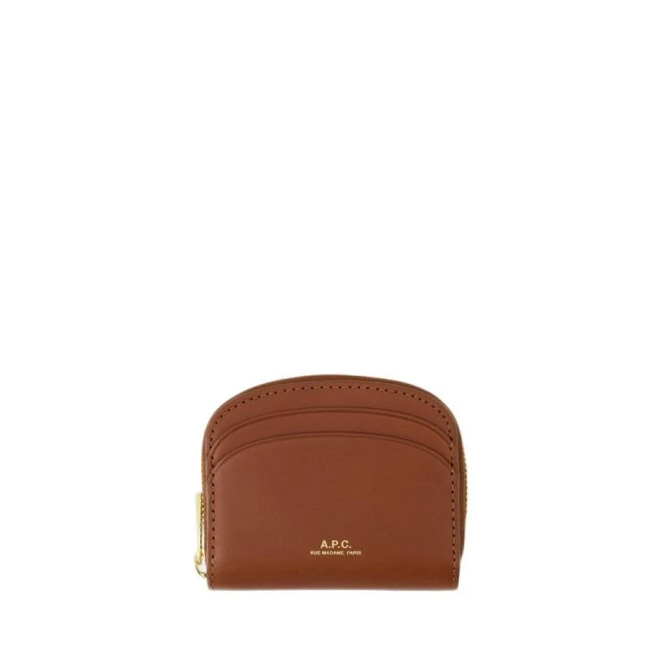 商品A.P.C.|Compact Demi Lune Mini Change Purse - Leather - Yellow,价格¥2104,第1张图片