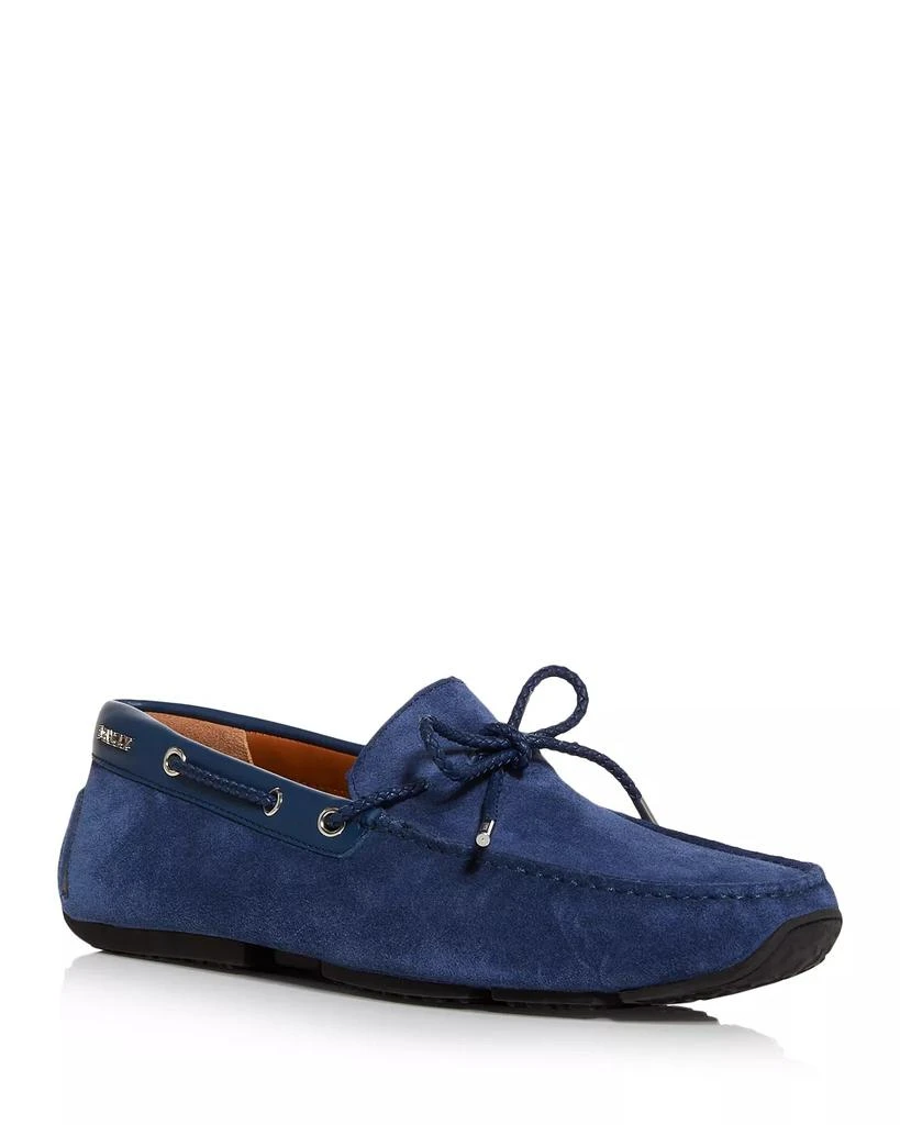 商品Bally|NEW Bally Pindar Men's 6231346 Blue Leather Suede Drivers,价格¥1694,第1张图片