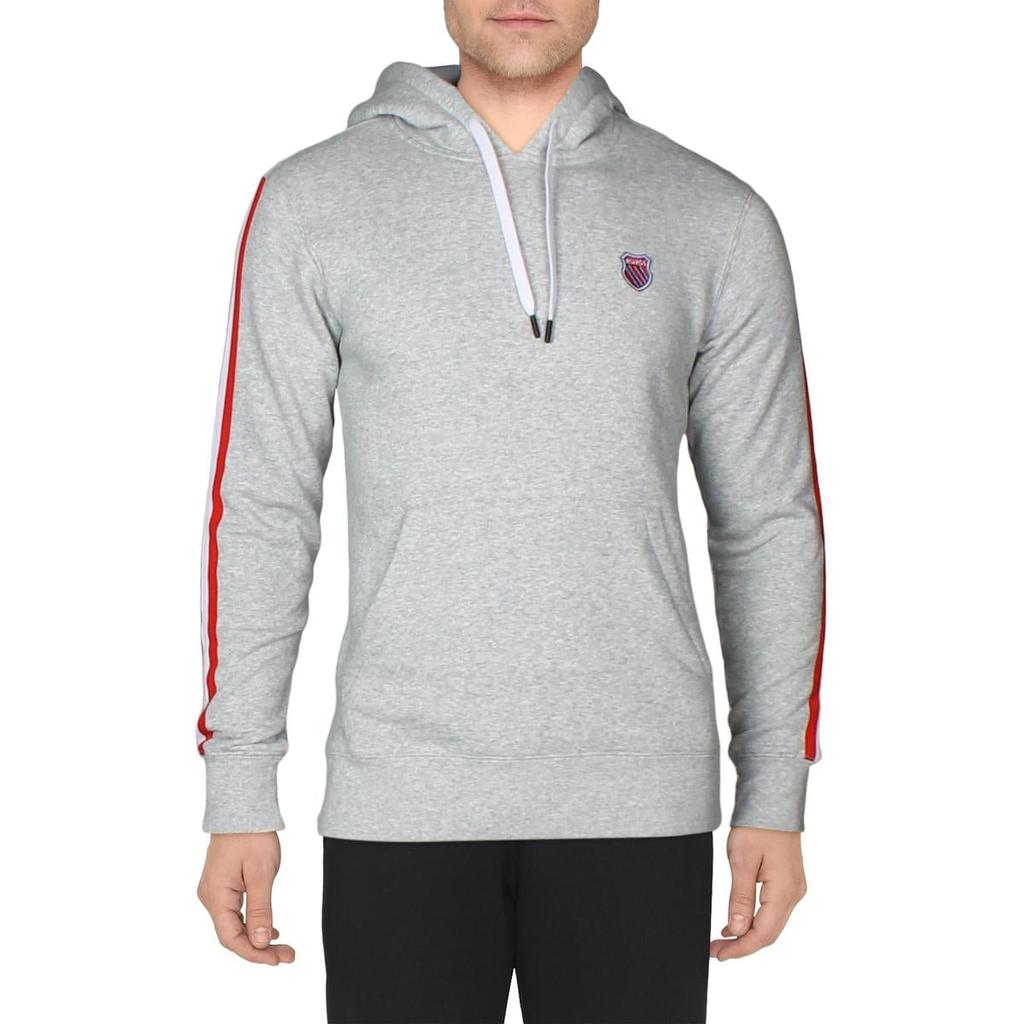 K-Swiss Tape Men's Fleece Lined Logo Trim Activewear Lifestyle Pullover Hoodie商品第2张图片规格展示