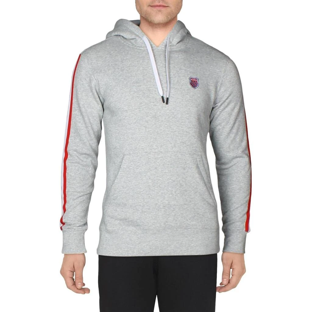 商品K-Swiss|K-Swiss Tape Men's Fleece Lined Logo Trim Activewear Lifestyle Pullover Hoodie,价格¥92,第2张图片详细描述