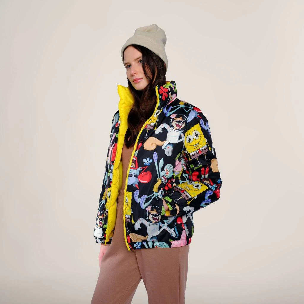 商品Members Only|Women's Spongebob Reversible Cire Puffer Jacket,价格¥294,第4张图片详细描述