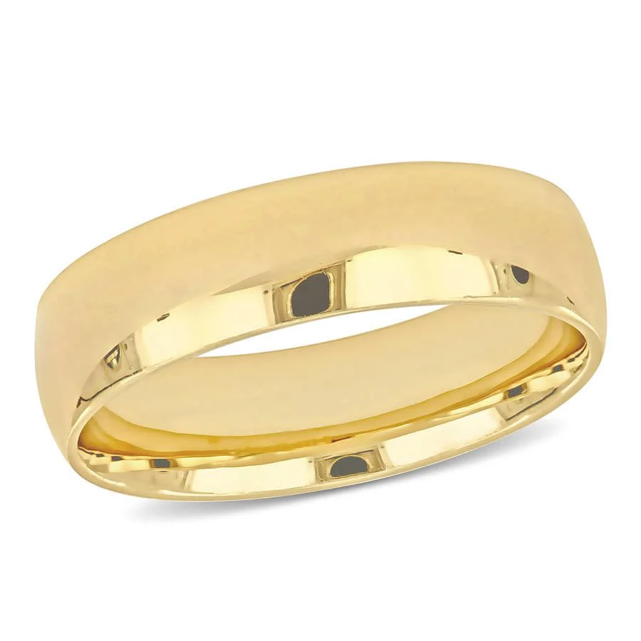商品Amour|Men's 6mm Polished Finish Wedding Band in 14k Yellow Gold,价格¥1842,第1张图片
