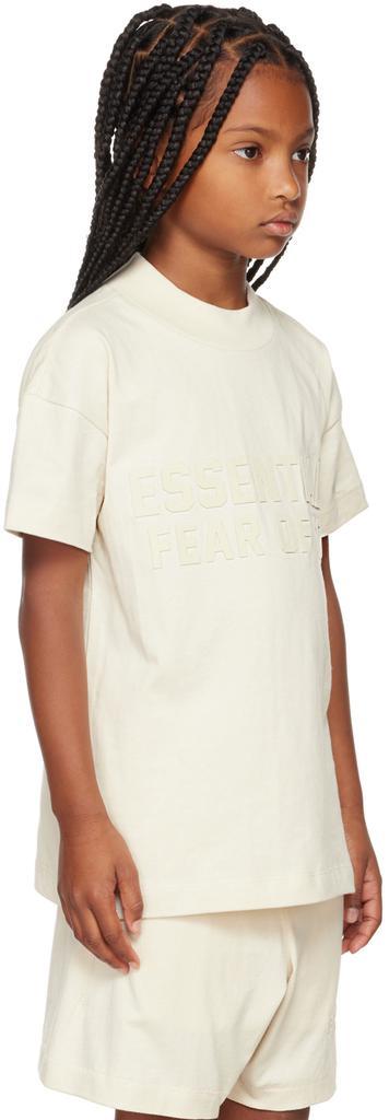 商品Essentials|Kids Off-White Mock Neck T-Shirt,价格¥181,第4张图片详细描述