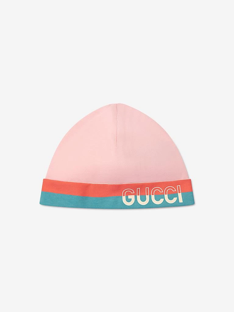商品Gucci|Gucci Baby Girls Bodysuit And Bib Gift Set in Pink,价格¥2111,第4张图片详细描述
