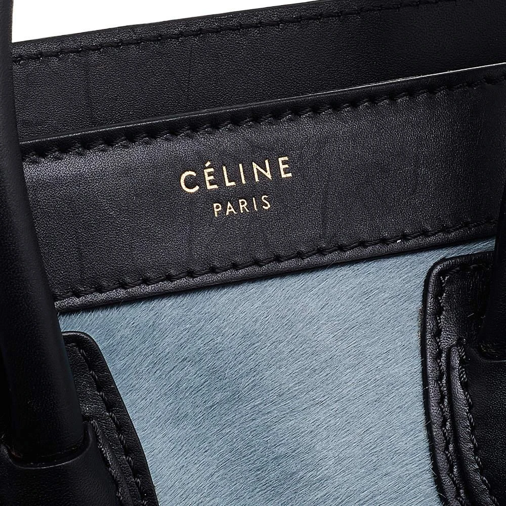 Celine Tricolor Calf Hair and Leather Nano Luggage Tote 商品