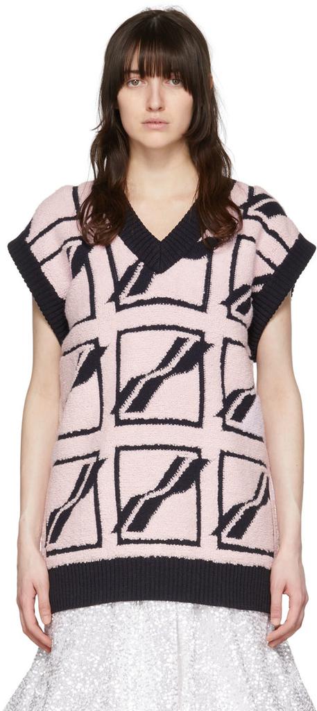Pink & Black Wool Vest商品第1张图片规格展示