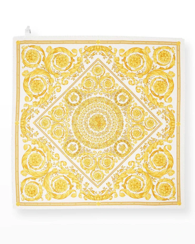 商品Versace|Barocco-Print Cashmere-Blend Scarf,价格¥5737,第2张图片详细描述