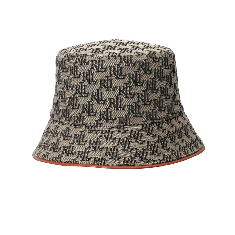 商品Ralph Lauren|Logo Jacquard Bucket Hat with Faux Leather Trim,价格¥732,第1张图片