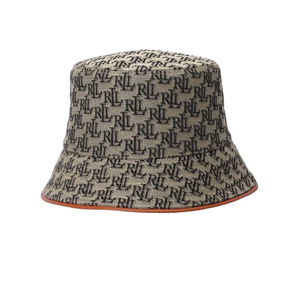 商品Ralph Lauren|Women's Logo Jacquard Bucket Hat with Faux Leather Trim,价格¥721,第1张图片