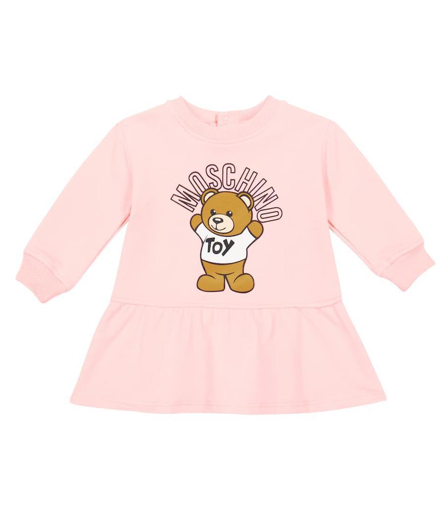 商品Moschino|婴幼儿 — 棉质混纺运动衫式连衣裙,价格¥608,第1张图片