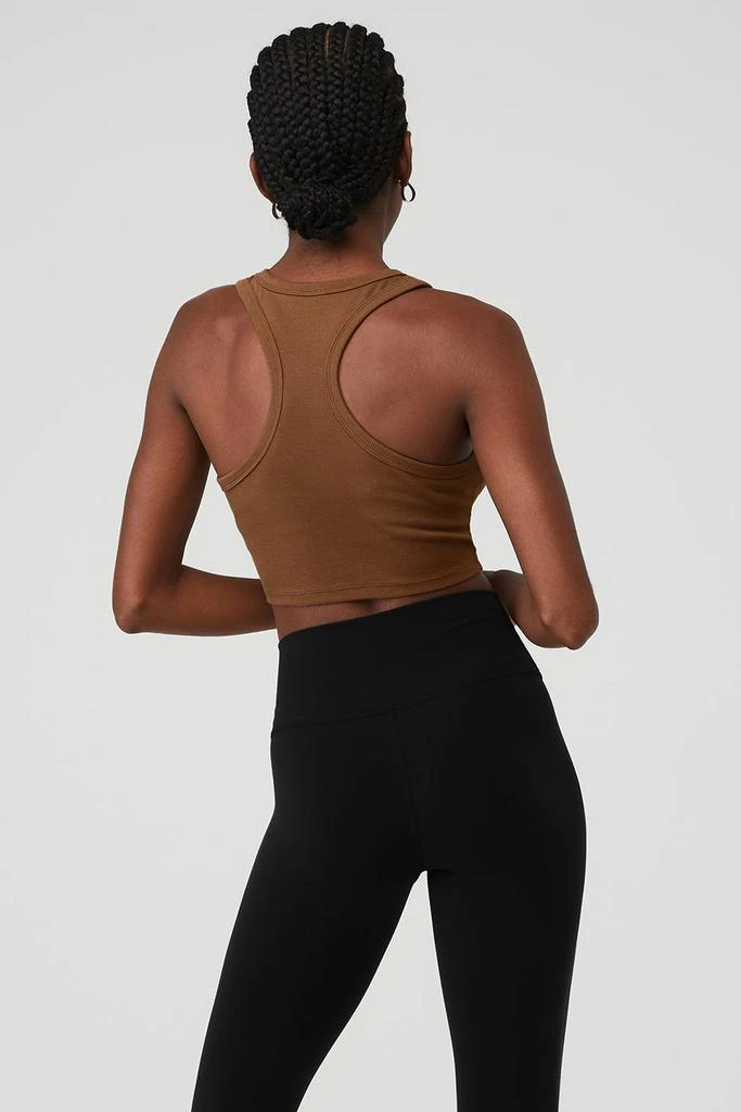 商品Alo|Aspire Tank - Cinnamon Brown/White,价格¥368,第2张图片详细描述