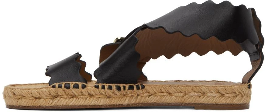 商品Chloé|Black Lauren Espadrille Sandals,价格¥1425,第3张图片详细描述