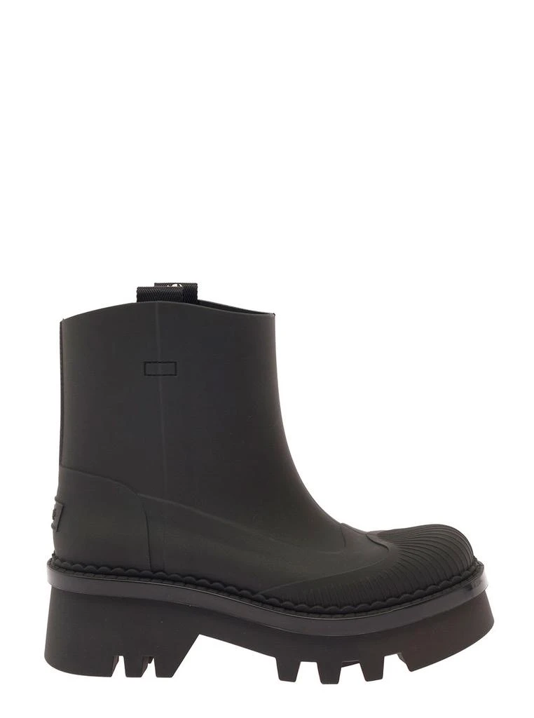 商品Chloé|Black raina Mid-calf Rain Boot In Organic Rubber Woman,价格¥3067,第1张图片