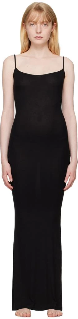 商品SKIMS|Black Soft Lounge Long Slip Maxi Dress,价格¥602,第1张图片详细描述