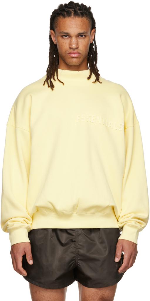 Yellow Mock Neck Sweatshirt商品第1张图片规格展示