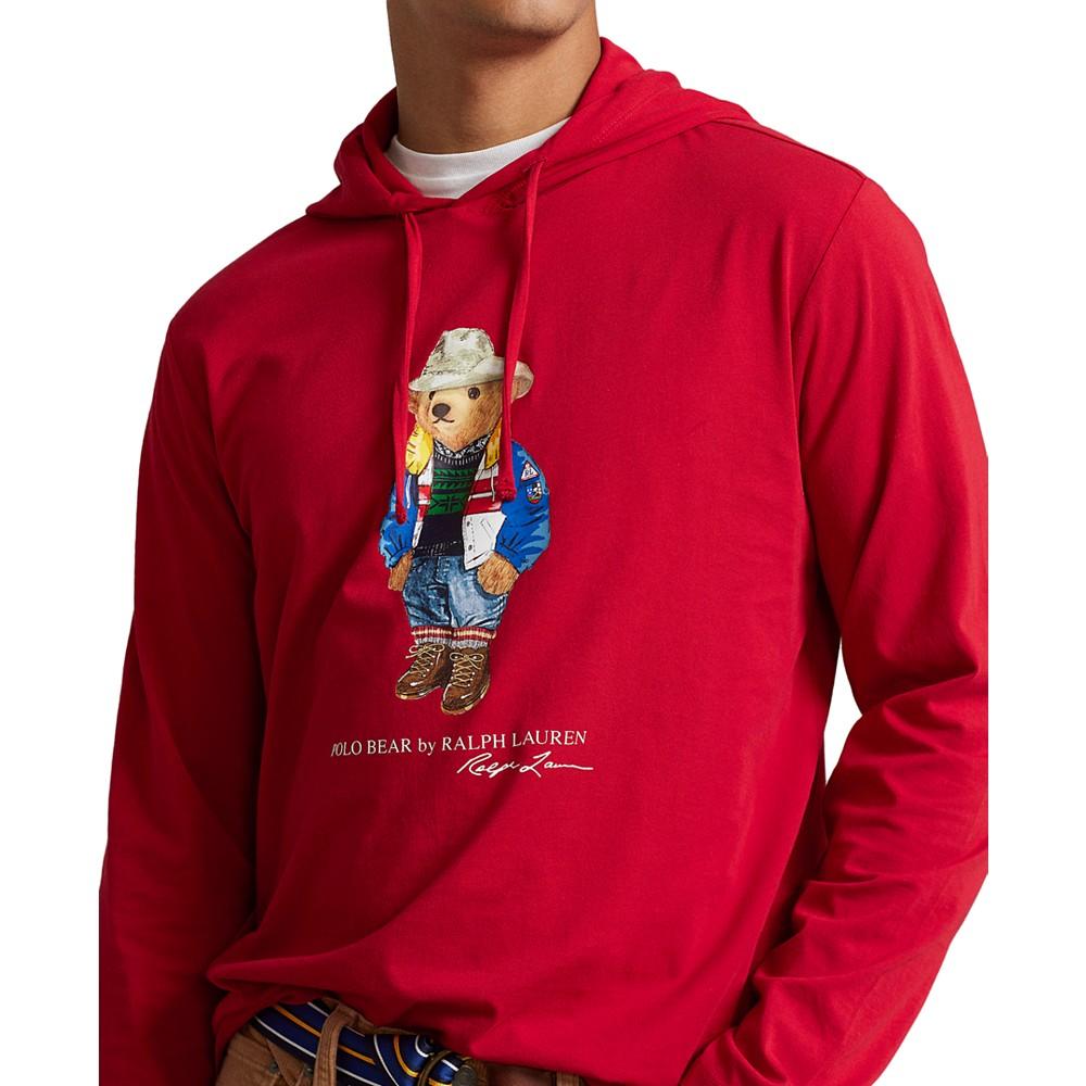 Men's Polo Bear Jersey Hooded T-Shirt商品第3张图片规格展示