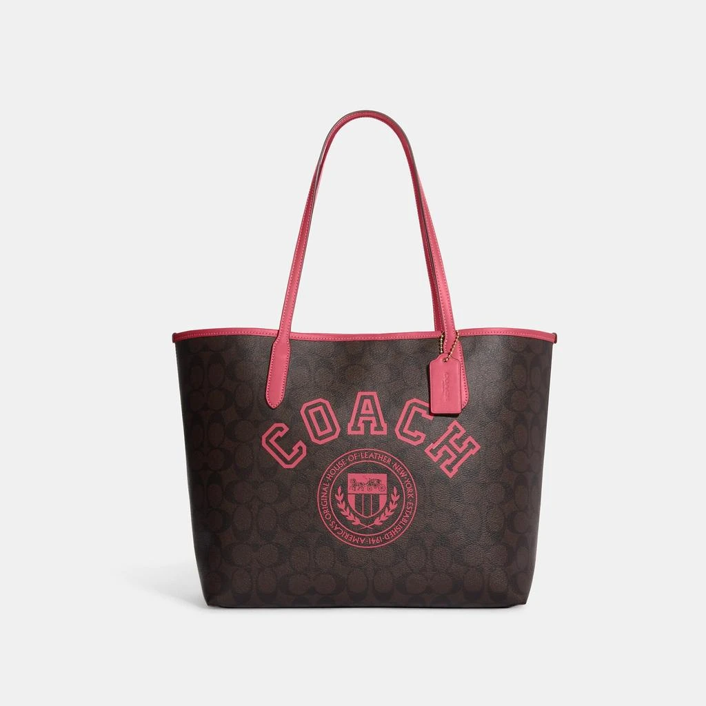 商品Coach|蔻驰City Varsity学院风印花托特,价格¥3751,第5张图片详细描述