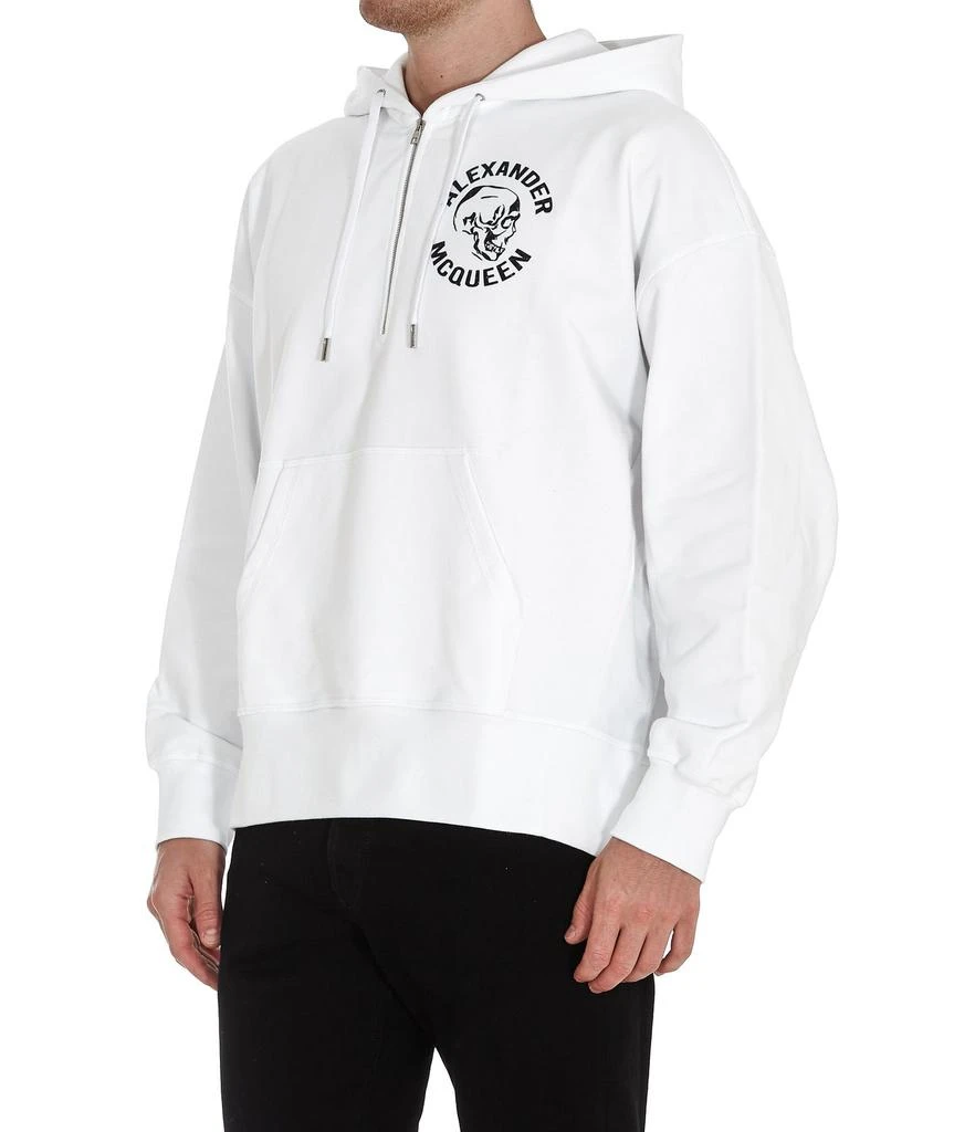 商品Alexander McQueen|Alexander McQueen Skull Print Half-Zip Hoodie,价格¥2539,第4张图片详细描述