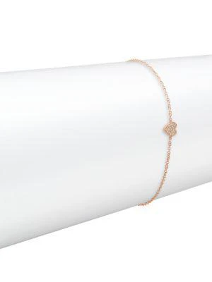 商品Saks Fifth Avenue|14K Rose Gold & 0.04 TCW Diamond Heart Bracelet,价格¥1439,第1张图片