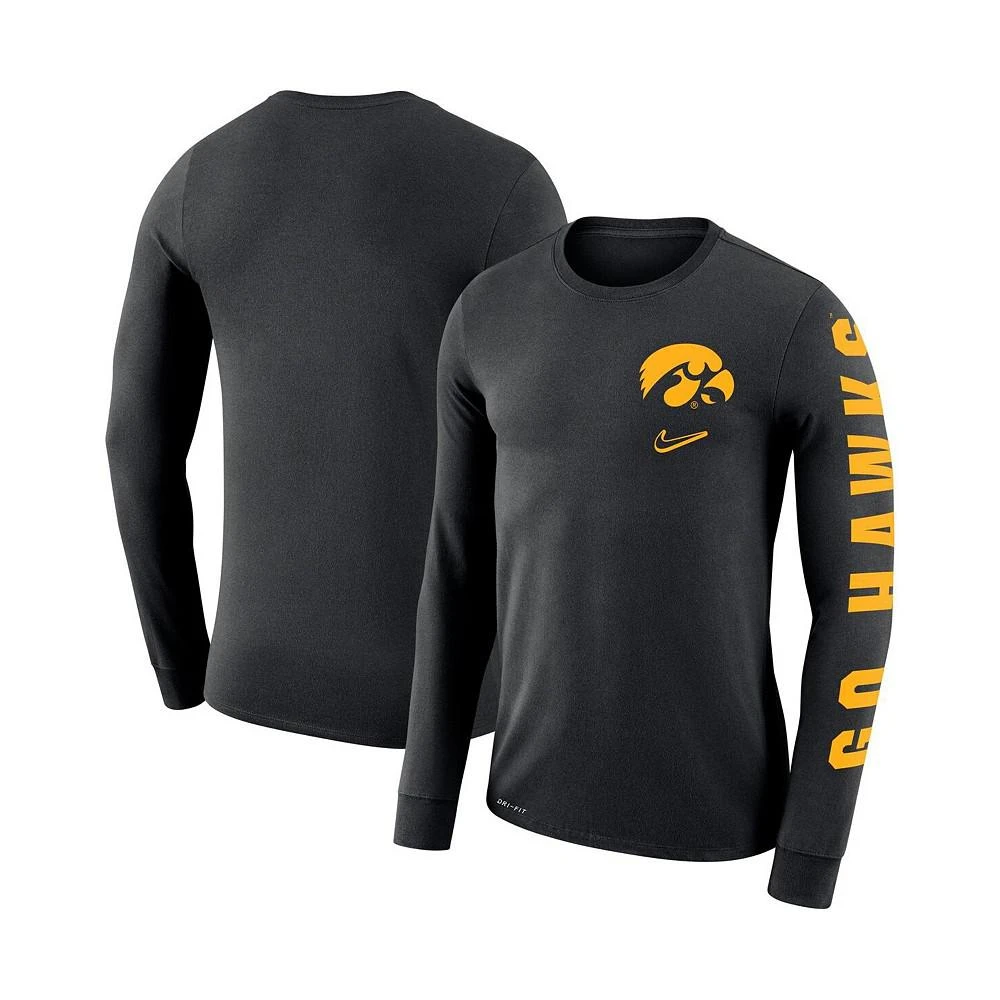 商品NIKE|Men's Black Iowa Hawkeyes Local Mantra Performance Long Sleeve T-shirt,价格¥262,第2张图片详细描述