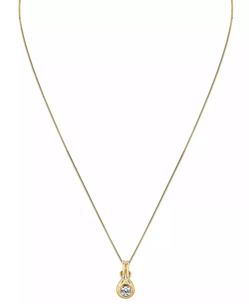 商品Sirena|Diamond Knot 18" Pendant Necklace (1/4 ct. t.w.) in 14k Gold,价格¥8393,第3张图片详细描述