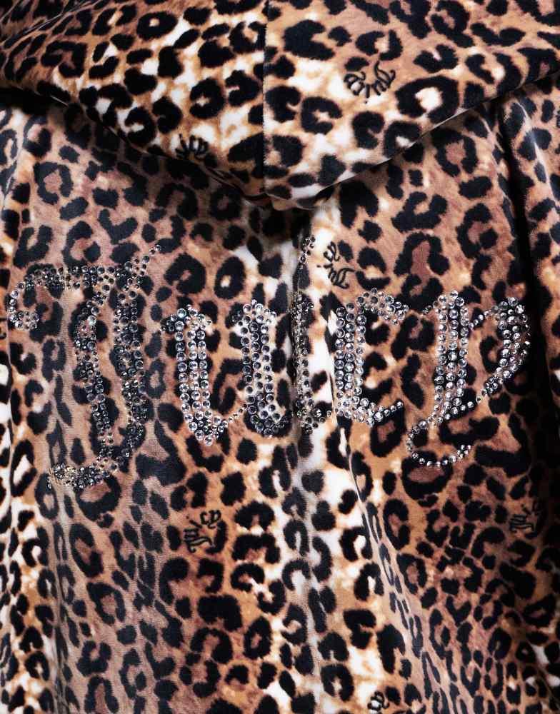 JUICY COUTURE★Leopard Velvet cap JC251 Juicy Couture Juicy Couture velour zip through hoodie