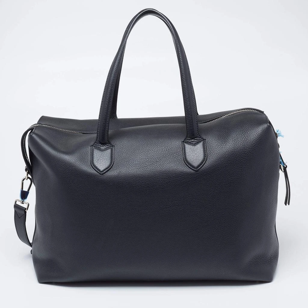 商品Burberry|Burberry Black Leather Lawrence Holdall Weekend Bag,价格¥8564,第4张图片详细描述