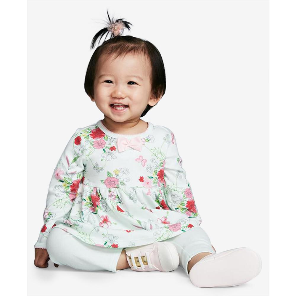 Baby Girls 2-Pc. Floral-Print Tunic & Leggings Set, Created for Macy's商品第1张图片规格展示