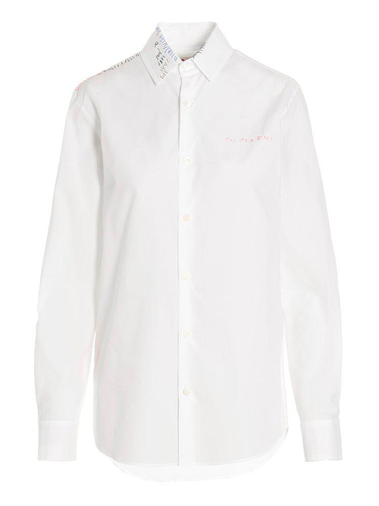 商品Marni|Marni Long-Sleeved Buttoned Shirt,价格¥2594-¥2848,第1张图片