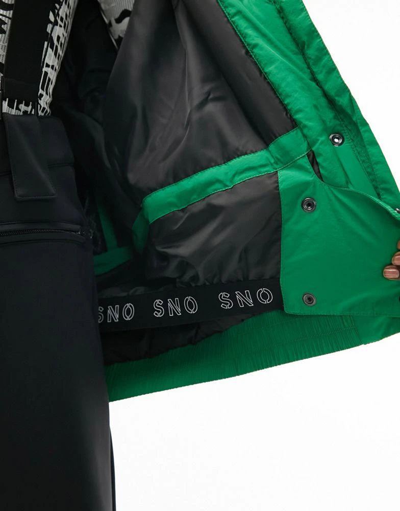 商品Topshop|Topshop Sno hooded puffer ski jacket in green,价格¥578,第2张图片详细描述