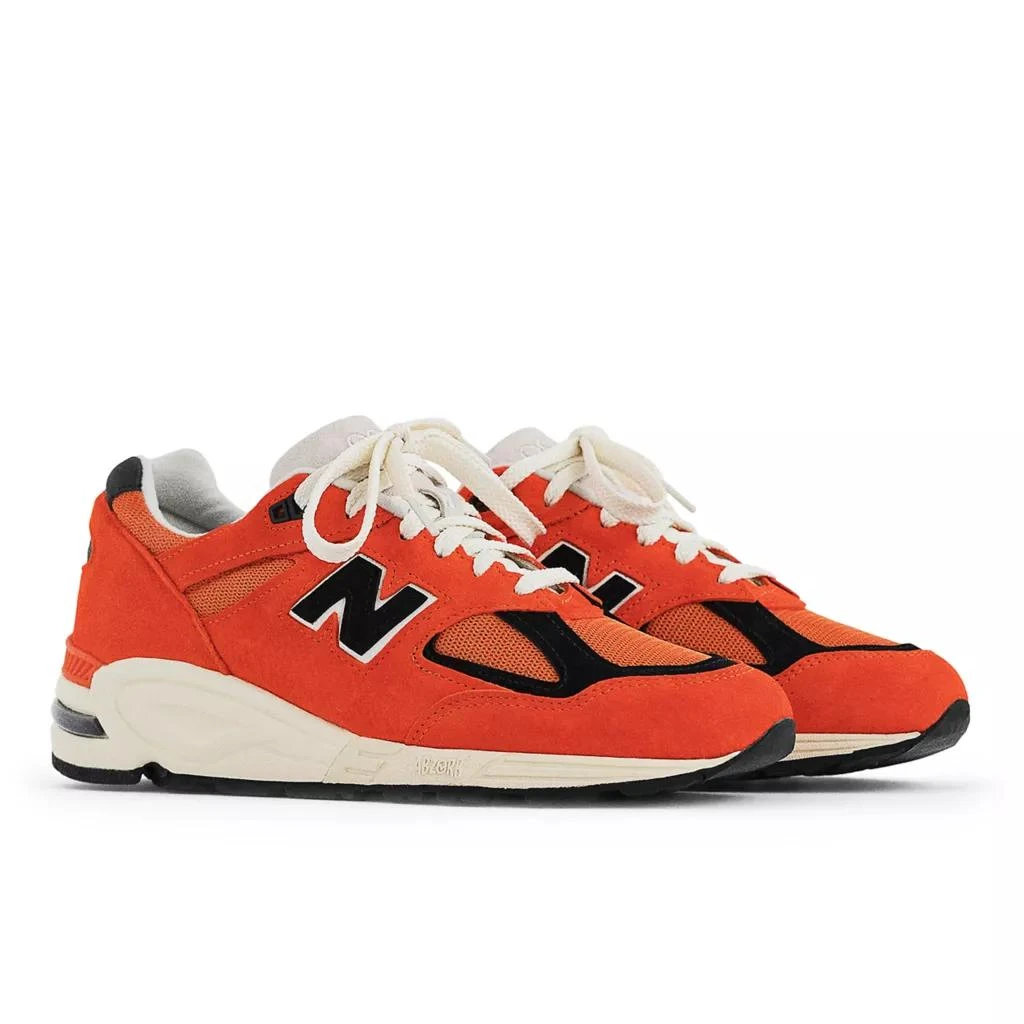 商品New Balance|男款 新百伦 美产 990v2 休闲鞋 美产 橙黑色,价格¥1466,第2张图片详细描述