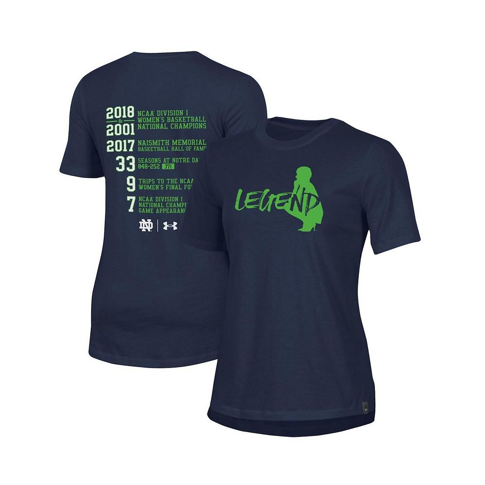 Women's Navy Notre Dame Fighting Irish Muffet McGraw Legend T-shirt商品第1张图片规格展示