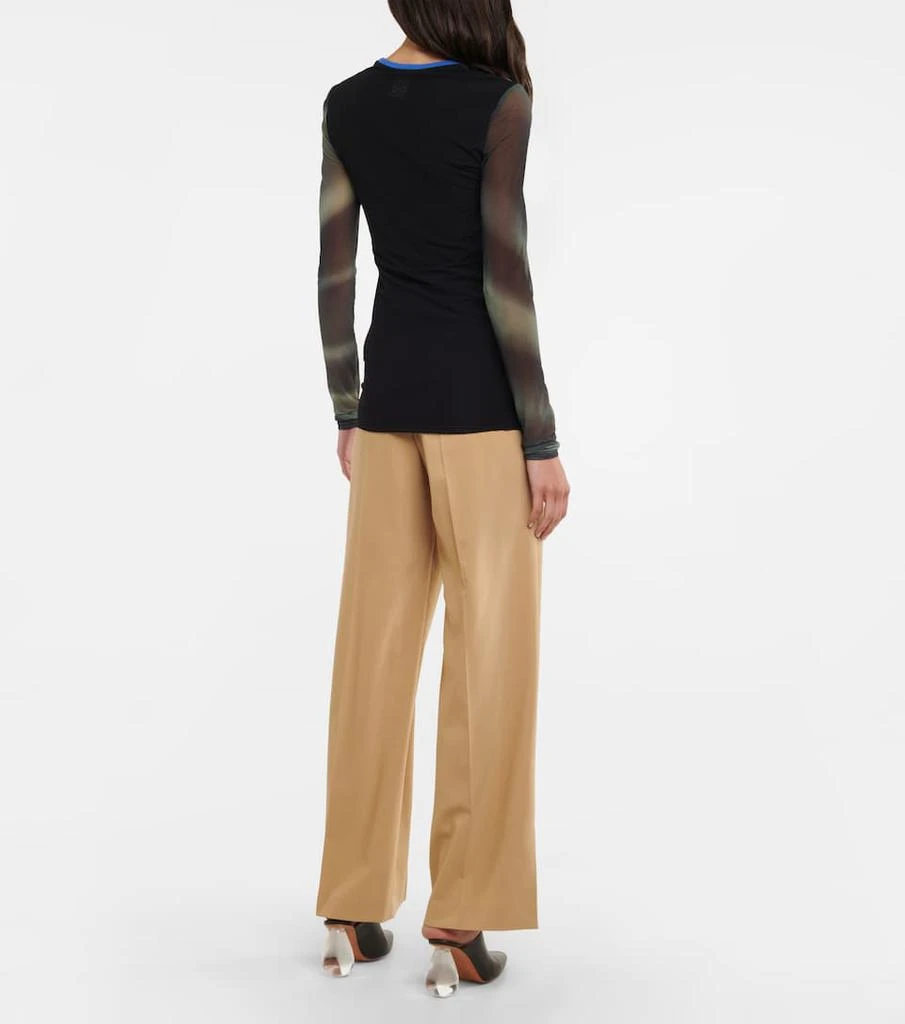 商品Loewe|Printed mesh long-sleeved top,价格¥5329,第3张图片详细描述