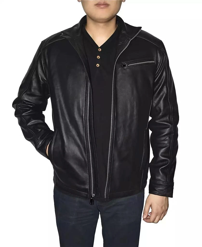 商品Victory Sportswear|Retro Leather Men's Racing Jacket,价格¥897,第1张图片